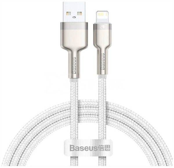 Кабель Baseus Cafule Series USB - Lightning 2.4 A 1 м, Белый (CALJK-A02)
