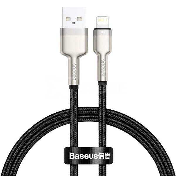 Кабель Baseus Cafule Series USB - Lightning 2.4 A 1 м, Чёрный (CALJK-A01)